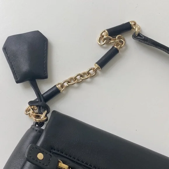 Anya Hindmark Cross Body Black Leather Bag - Picture 7 of 10
